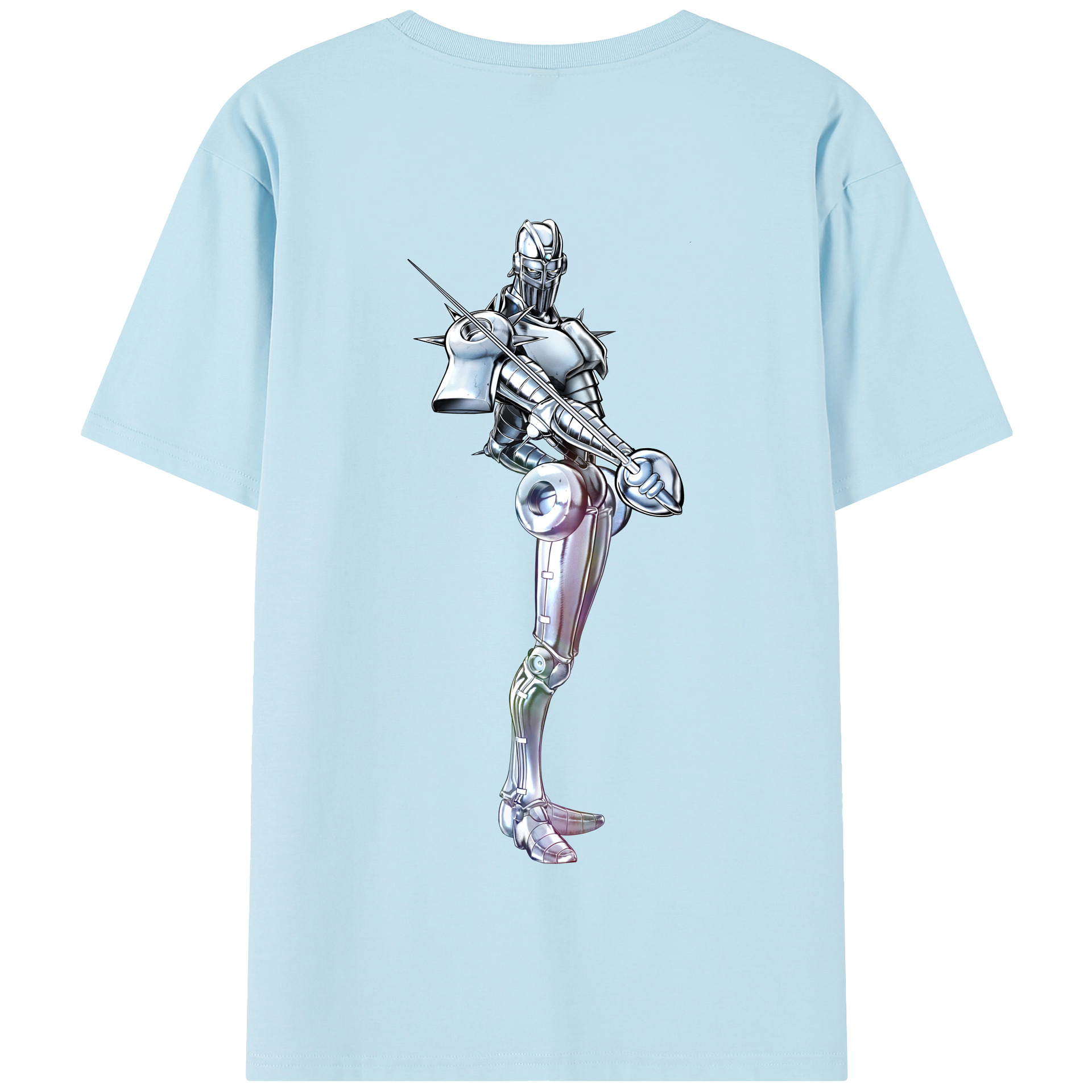 （画像用） ジョジョの奇妙な冒険 ジャン＝ピエール?ポルナレフ JoJo's Bizarre Adventure Jan Pierre Polnareff 綿100％半袖Tシャツ（背面プリント）